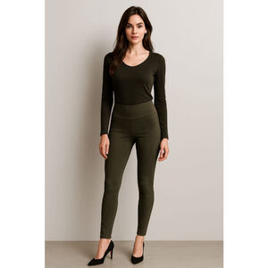 Women's WHBM Runway Legging Size 10 Olive Green